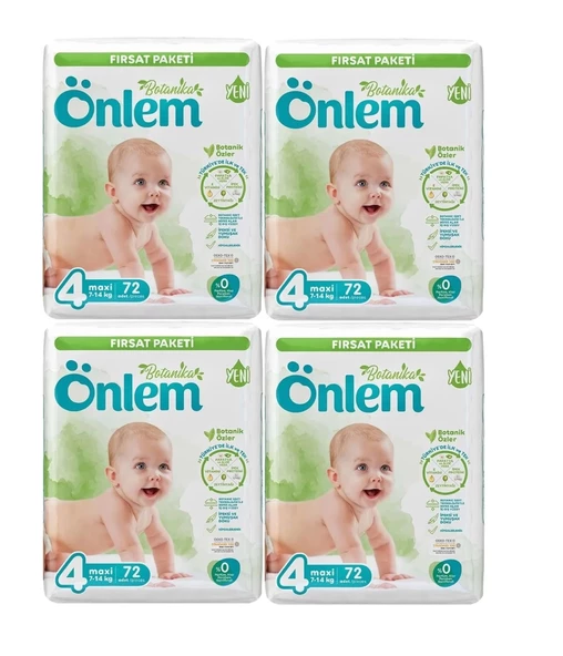 ÖNLEM Bebek Bezi Botanika Beden:4 (4-9KG) Maxi 288 Adet Avantaj Fırsat Pk ürün görseli 1
