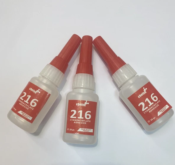 Chelox 216 Esnek Hızlı Şeffaf Güçlü Yapıştırıcı 20'şer gr  3lü Set (3adet) ürün görseli 1