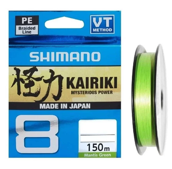 Shimano Örgü Misina Kairiki 8 150m 0.06mm 5.3kg M Green ürün görseli 1
