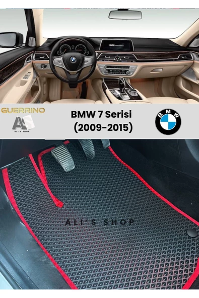 Guerrino BMW-7 SERİSİ İÇİN 2009-2015 ARASI ARACA ÖZEL YENİ NESİL EVA MAT OTO PASPAS HAVUZLU EVA ARABA PASPASI ürün görseli 1