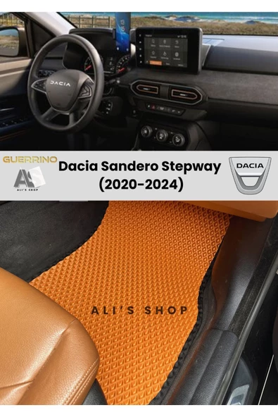 Guerrino DACİA-SANDERO STEPWAY İÇİN 2020-2024 ARASI ARACA ÖZEL YENİ NESİL EVA MAT PASPAS HAVUZLU PASPAS ürün görseli 1