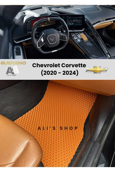 Guerrino CHEVROLET-CORVETTE İÇİN 2020-2024 ARASI ARACA ÖZEL YENİ NESİL EVA MAT OTO PASPAS HAVUZLU EVA PASPAS ürün görseli 1