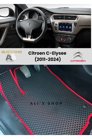 Guerrino Citroen-c-elysee Için 2011-2024 Arası Araca Özel Yeni Nesil Eva Mat Oto Paspas Havuzlu Araba Paspası ürün görseli 1
