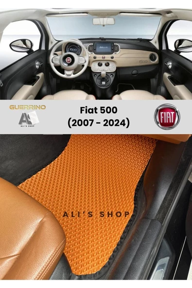 Guerrino Fiat-500 Için 2007-2024 Arası Araca Özel Yeni Nesil Eva Mat Oto Paspas Havuzlu Eva Araba Paspası ürün görseli 1