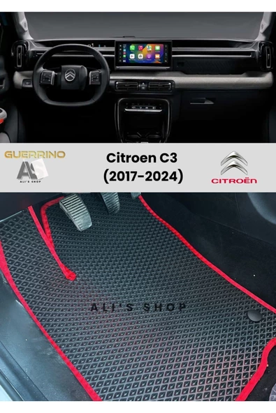 Guerrino Citroen-c3 Için 2017-2024 Arası Araca Özel Yeni Nesil Eva Mat Oto Paspas Havuzlu Eva Araba Paspası ürün görseli 1