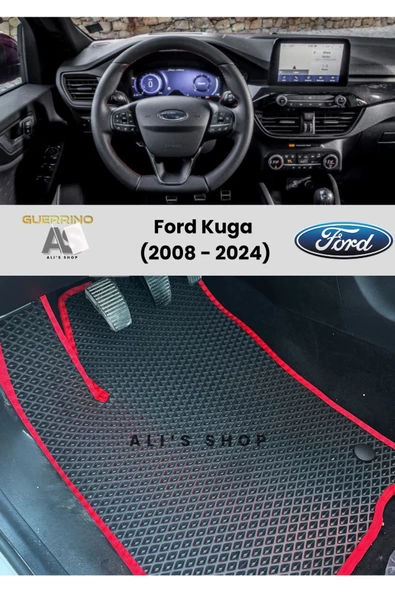 Guerrino FORD KUGA 2008-2024 ARASI ARACA ÖZEL YENİ NESİL EVA MAT OTO PASPAS HAVUZLU EVA ARABA PASPASI ürün görseli 1