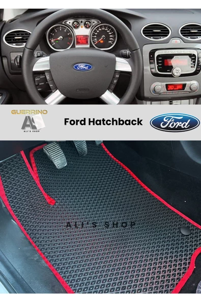 Guerrino Ford Focus Hatchback Araca Özel Yeni Nesil Eva Mat Oto Paspas Havuzlu Eva Mat Paspas Araba Paspası ürün görseli 1