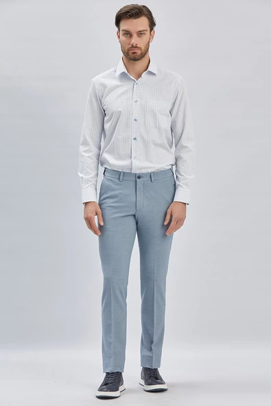 Mavi Esnek Lastikli Yandan Cepli Casual Slim Fit Ayarlanabilir Kemer Pantolon 1003240162 ürün görseli 1