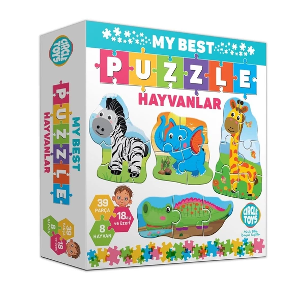 AteşTech  Baby Puzzle Hayvanlar 18 Ay+ - Resim 3