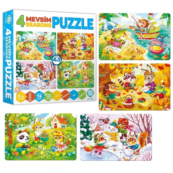 AteşTech  Baby Puzzle 4 Mevsim 18 Ay+ - Resim 3
