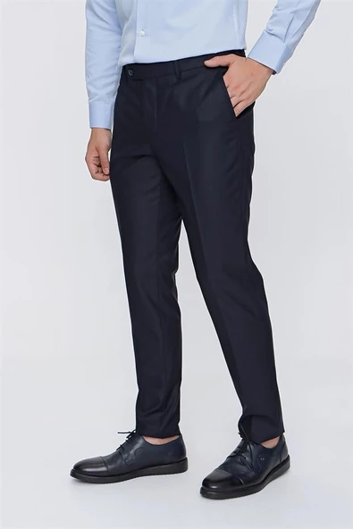 Lacivert Yandan Cepli Basic Slim Fit Pantolon 1003220013 - Resim 2