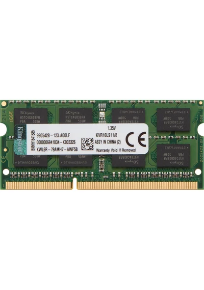 Kingston Kvr16ls11/8 8 Gb Ddr3l 1600 Mhz Cl11 Notebook Ram ürün görseli 1