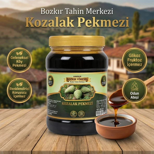 Bozkır Tahin Merkezi Geleneksel Kozalak Köy Pekmezi 950 gr (glikoz içermez) ürün görseli 1