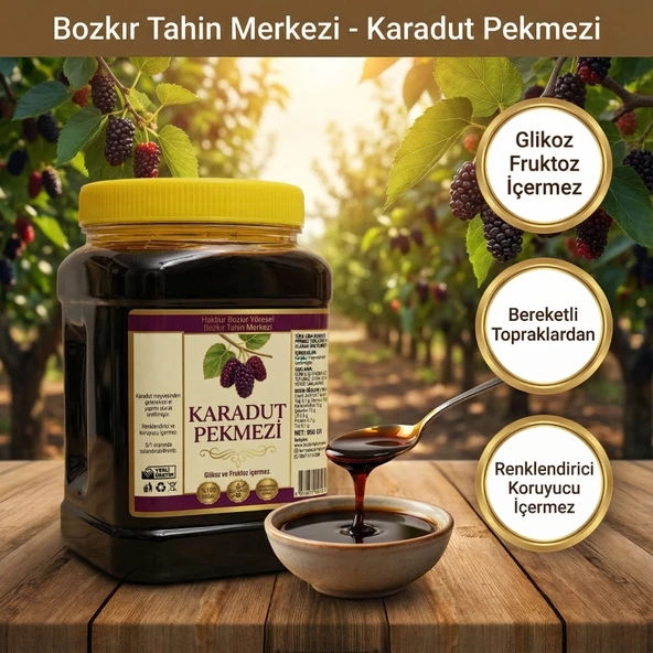 Bozkır Tahin Merkezi Karadut Köy Pekmezi 950 gr (Doğal&katkısız) ürün görseli 1