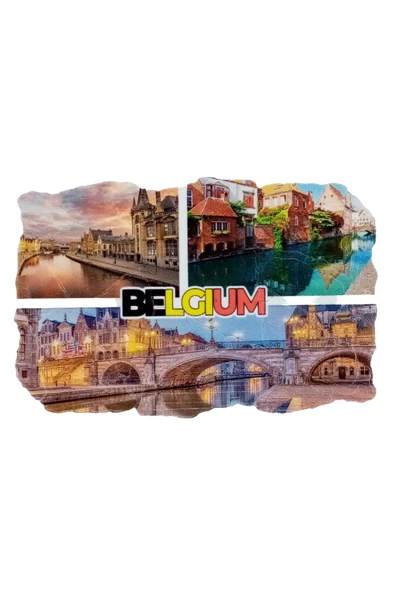 Belçika Temalı Fresco Magnet - Resim 3