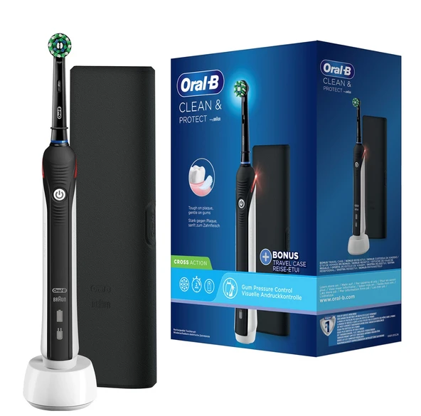 Oral-B Clean & Protect Siyah Şarjlı Diş Fırçası ürün görseli 1