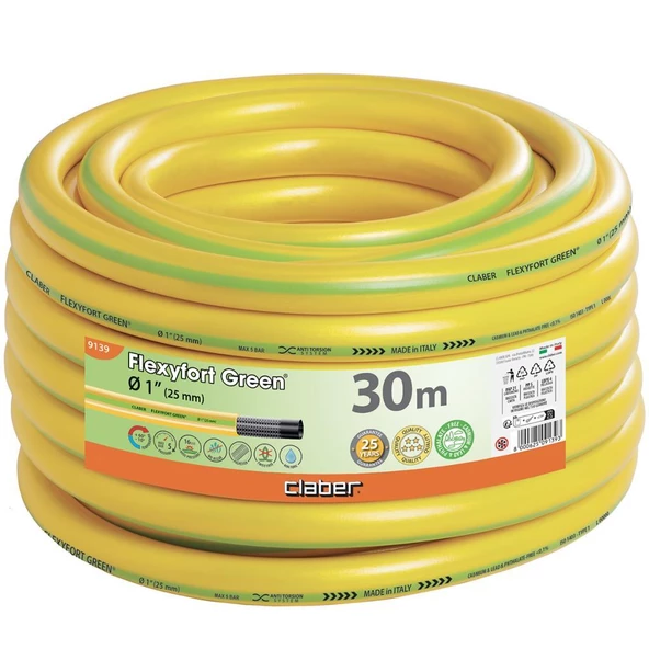 Claber 9139 Flexfort Green Hortum 1'' 30mt ürün görseli 1