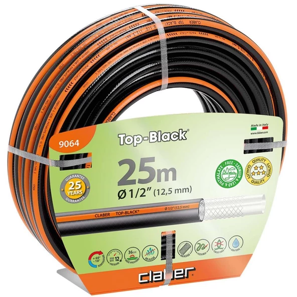 Claber 9064 Top Black Hortum 1/2" 25mt ürün görseli 1
