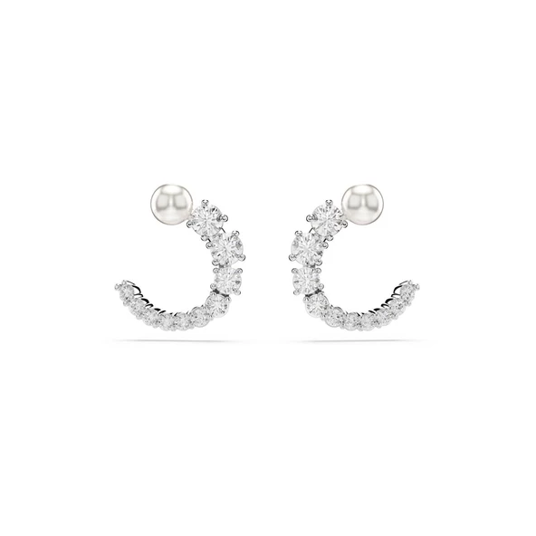 5692260 Swarovski Küpe Matrıx:Pe Stud Cırcle Whıte/Rhs ürün görseli 1