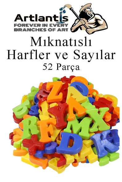 Mıknatıslı Harfler ve Sayılar 52 Parça 1 Paket Bubu Manyetik Harf ve Sayı Okul Öncesi Eğitim Harfleri Öğrenme ürün görseli 1