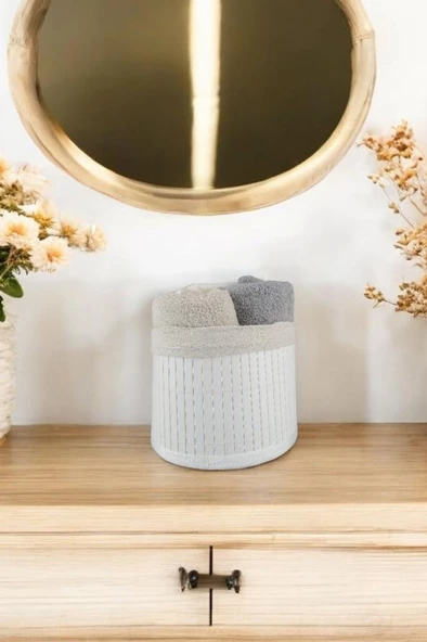 Digithome Bambu Çok Amaçlı Saklama Kutusu Düzenleyici Küçük Boy Organizer Beyaz 18 Cm - CL-6008-4 C1-1-121 ürün görseli 1