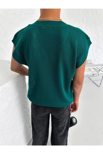 Ajurlu Oversıze Triko T-shirt - Resim 3