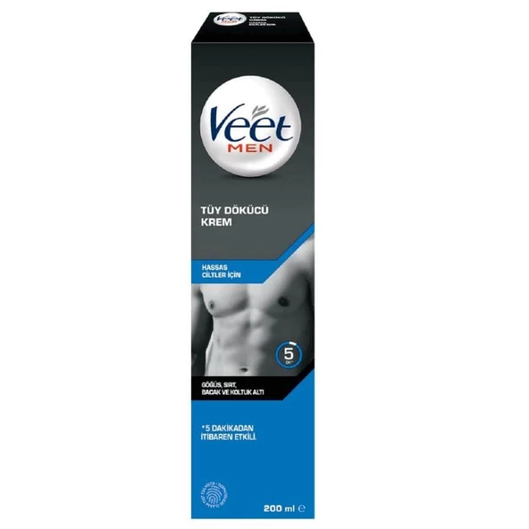 Veet Men Tüy Dökücü Krem Hassas Ciltler 200 ml ürün görseli 1