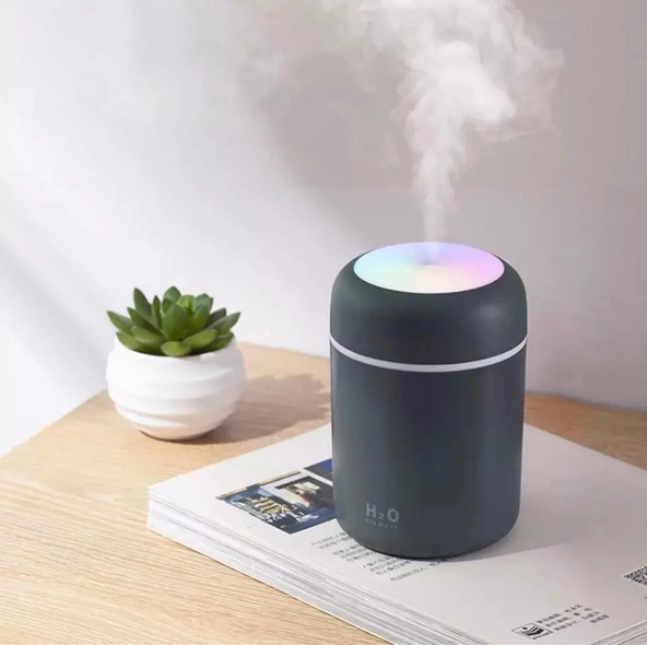 Led Işıklı 3'ü 1 Arada Ultrasonik Hava Nemlendirici ve Aroma Difüzörü (300ml kapasiteli) ürün görseli 1