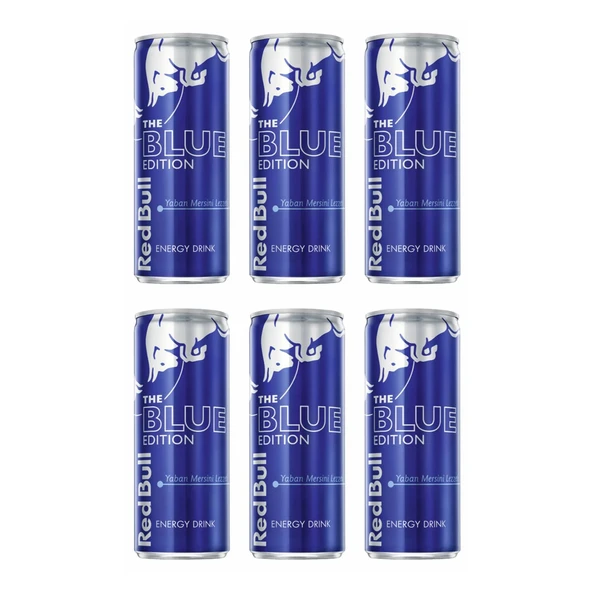 Red Bull Blue Edition Yaban Mersini Enerji İçeceği 250 ml x 6 Adet ürün görseli 1