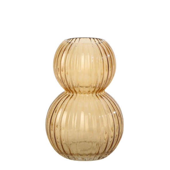 Crearthome Sarı Su Kabağı Dekoratif Cam Vazo 14,5*14,5*22,5 cm AK.JK0014 ürün görseli 1
