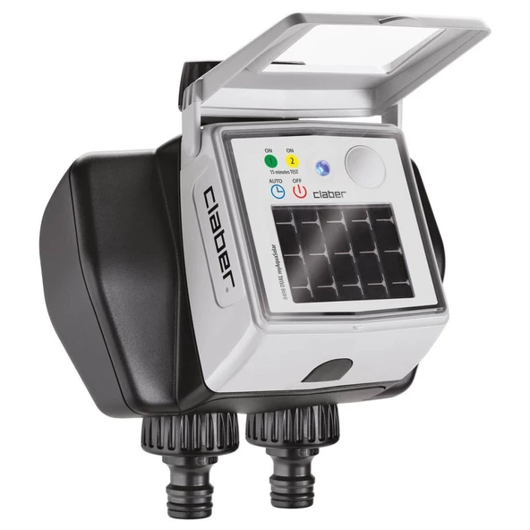 Claber 8498 Dual MyAquaSolar İki Çıkışlı Zamanlayıcı ürün görseli 1