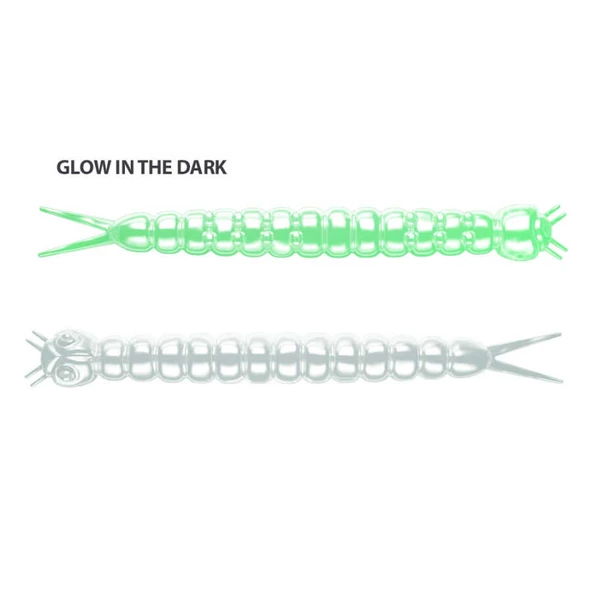 Libra Lures Slight Worm Cheese Suni Yem  000 - GLOW UV GREEN 38MM ürün görseli 1