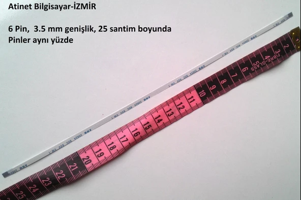 Awm 20624 80C 60V Vw-1 Flex Şerit Kablo 6 pin 25 santim 6-0.5-25A ürün görseli 1