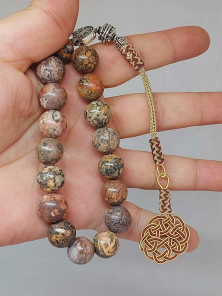 Jasper Taşı Faset Kesim 17'li Efe Tesbih 12mm (9958-EFE) ürün görseli 1