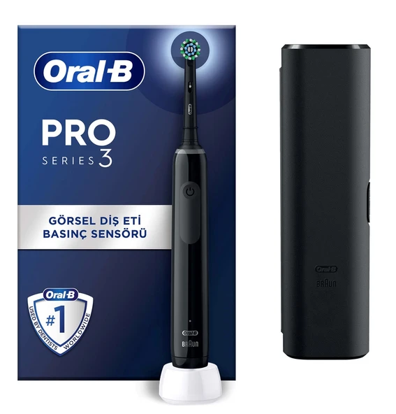 Oral-B Pro 3 3500 Siyah Şarj Edilebilir Diş Fırçası ürün görseli 1