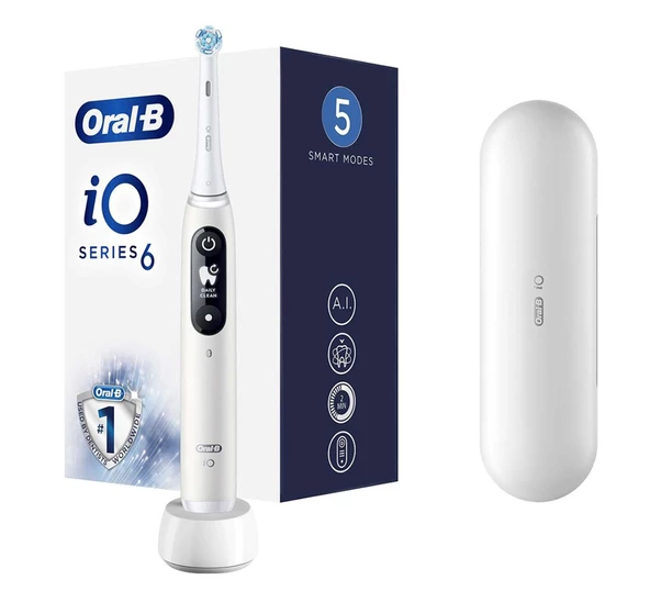 Oral-B iO 6 Şarjlı Diş Fırçası - Beyaz ürün görseli 1