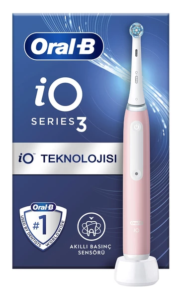 Oral-B iO 3 Pembe Şarjlı Diş Fırçası ürün görseli 1