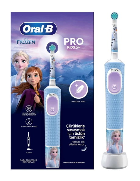 Oral-B Vitality Pro Frozen Özel Seri Çocuklar İçin Şarj Edilebilir Diş Fırçası ürün görseli 1