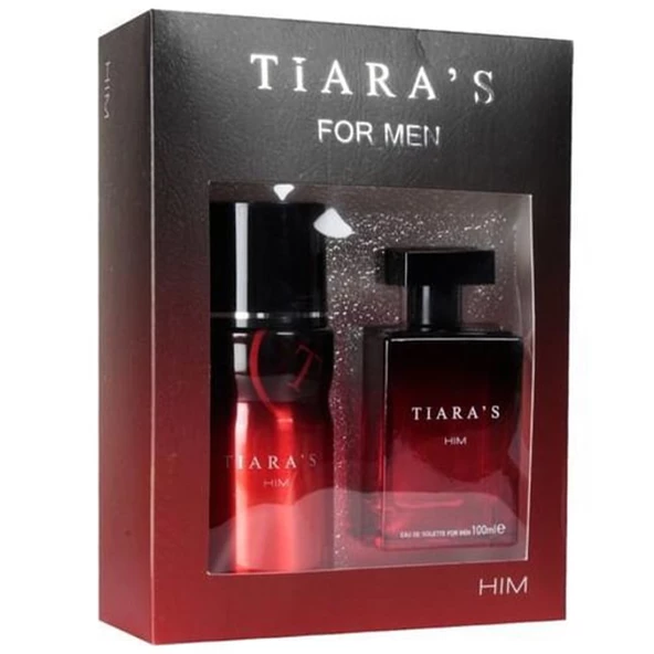 Tiara's For Him EDT 100 ml + Deo Sprey 150 ml Erkek Parfüm Seti ürün görseli 1