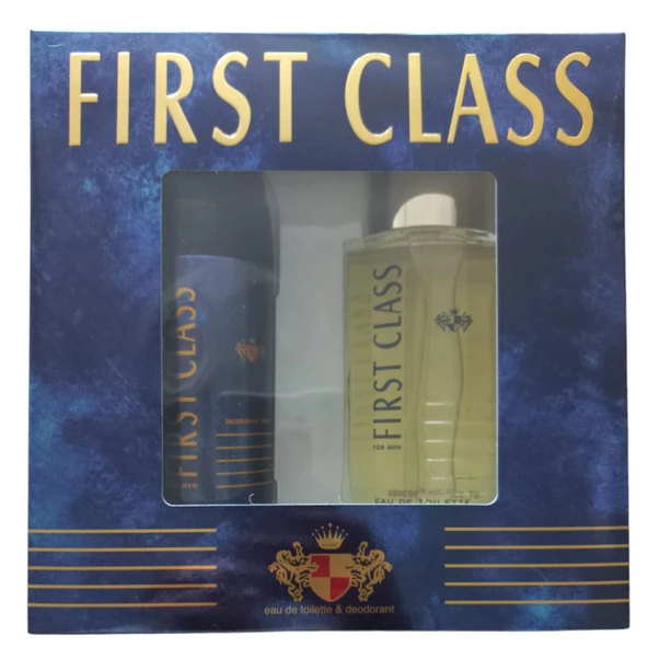 First Class EDT 100 ml + Deodorant Sprey 150 ml Erkek Parfüm Seti ürün görseli 1