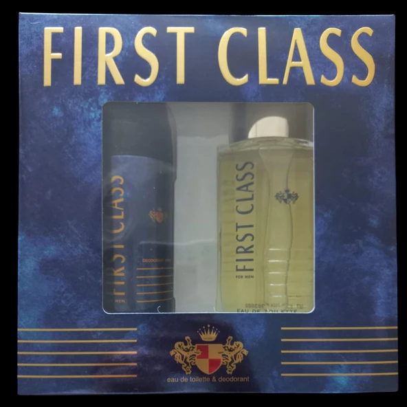 First Class EDT 100 ml + Deodorant Sprey 150 ml Erkek Parfüm Seti - Resim 4