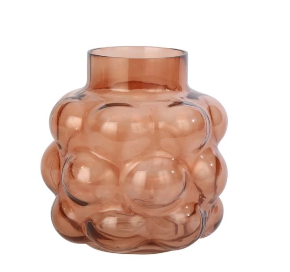 Crearthome Kısa Baloncuk Dekoratif Cam Vazo 20*20*20,5 cm AK.JK0035 ürün görseli 1