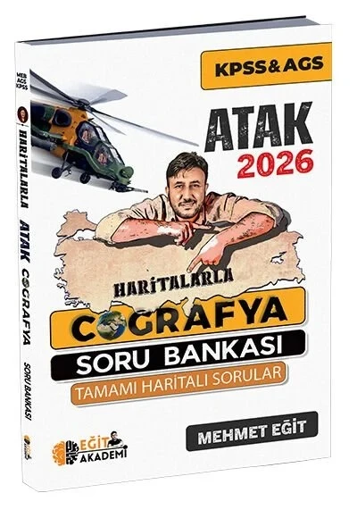 Mehmet Eğit 2026 KPSS Haritalarla Atak Coğrafya Soru Bankası ürün görseli 1