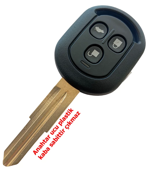 Chevrolet Optra Aveo Kalos Uyumlu Kumanda Kabı Anahtar Kabı Oto Anahtarlık 3 Tuş ürün görseli 1