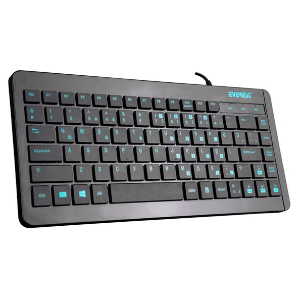 Everest KB-410 Siyah USB Q Mini Klavye ürün görseli 1