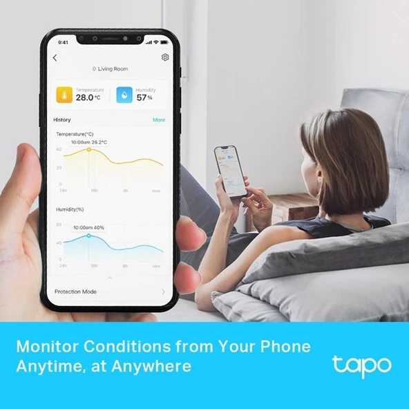 TP-LINK Tapo T315 Akıllı Sıcaklık ve Nem Sensörü - Resim 4
