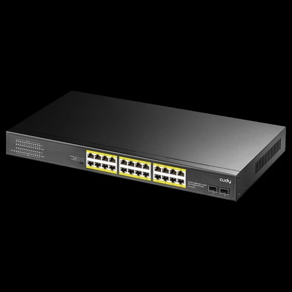 CUDY GS1028PS2 24 Port Gigabit 2-SFP 300w Full PoE Yönetilemez Switch ürün görseli 1