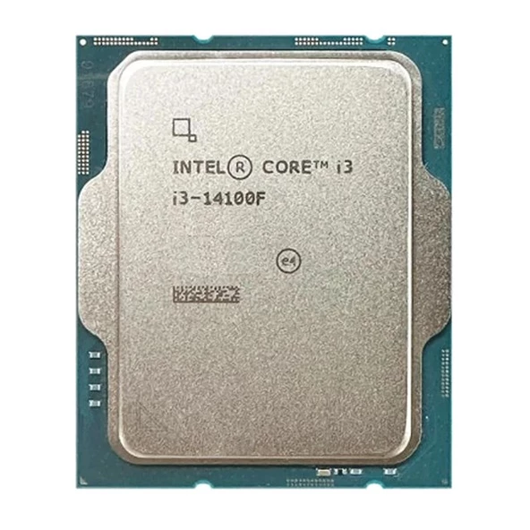 INTEL CORE i3 14100F 17MB 4çekirdekli VGA YOK 1700p 58w Kutusuz+Fansız ürün görseli 1