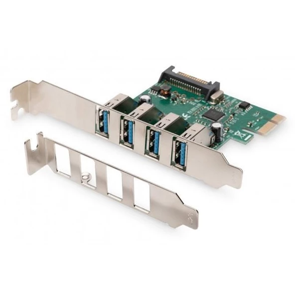 DIGITUS 4port DS-30221-1 PCIe USB 3.0 Çoklayıcı ürün görseli 1