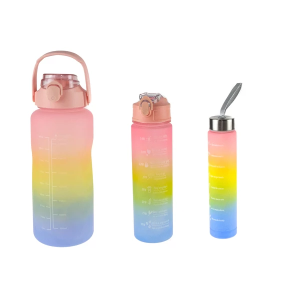 Matara Üçlü Set 2000 Ml 900 Ml 300 ML Pembe ürün görseli 1